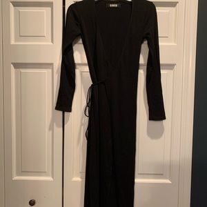 Reformation knit wrap dress